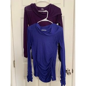 Two S Maurices In Motion Hooded Cowlneck Tops